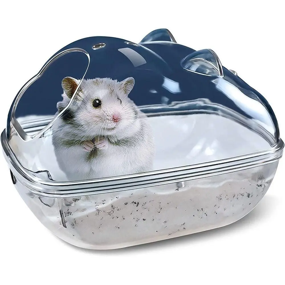 Transparent Hamster Sand Bath Mouse Box Plastic Small Bathtub Suitable for Hamsters Hamster Bathroom Mouse Box