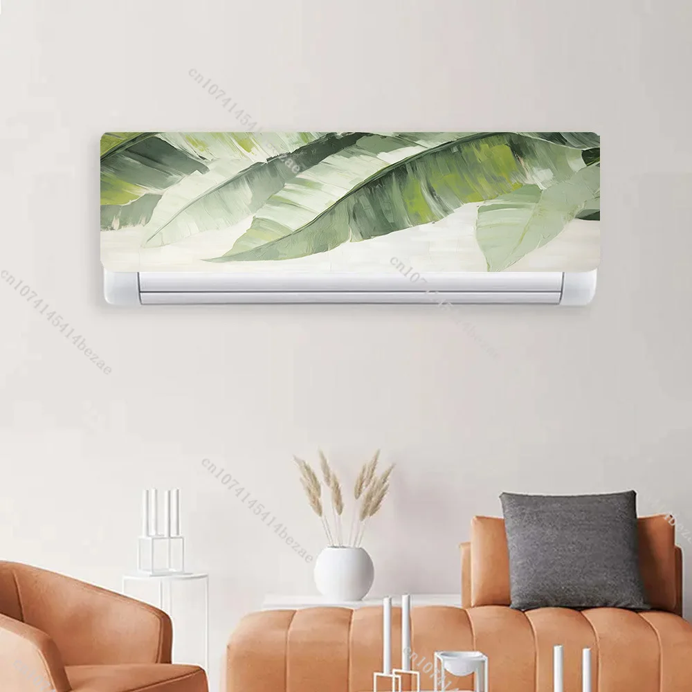 Simple Green Plant Air Conditioner Sticker PVC Waterproof Home Decoration Poster Hanging Air Conditioner Decoration Sticker