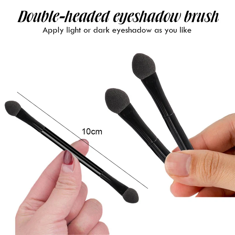 120/40 Stück Einweg-Lidschattenstifte mit Doppelkopf-Latexschwamm, tragbare Make-up-Tools für Base Beauty Smudge Make-up-Pinsel