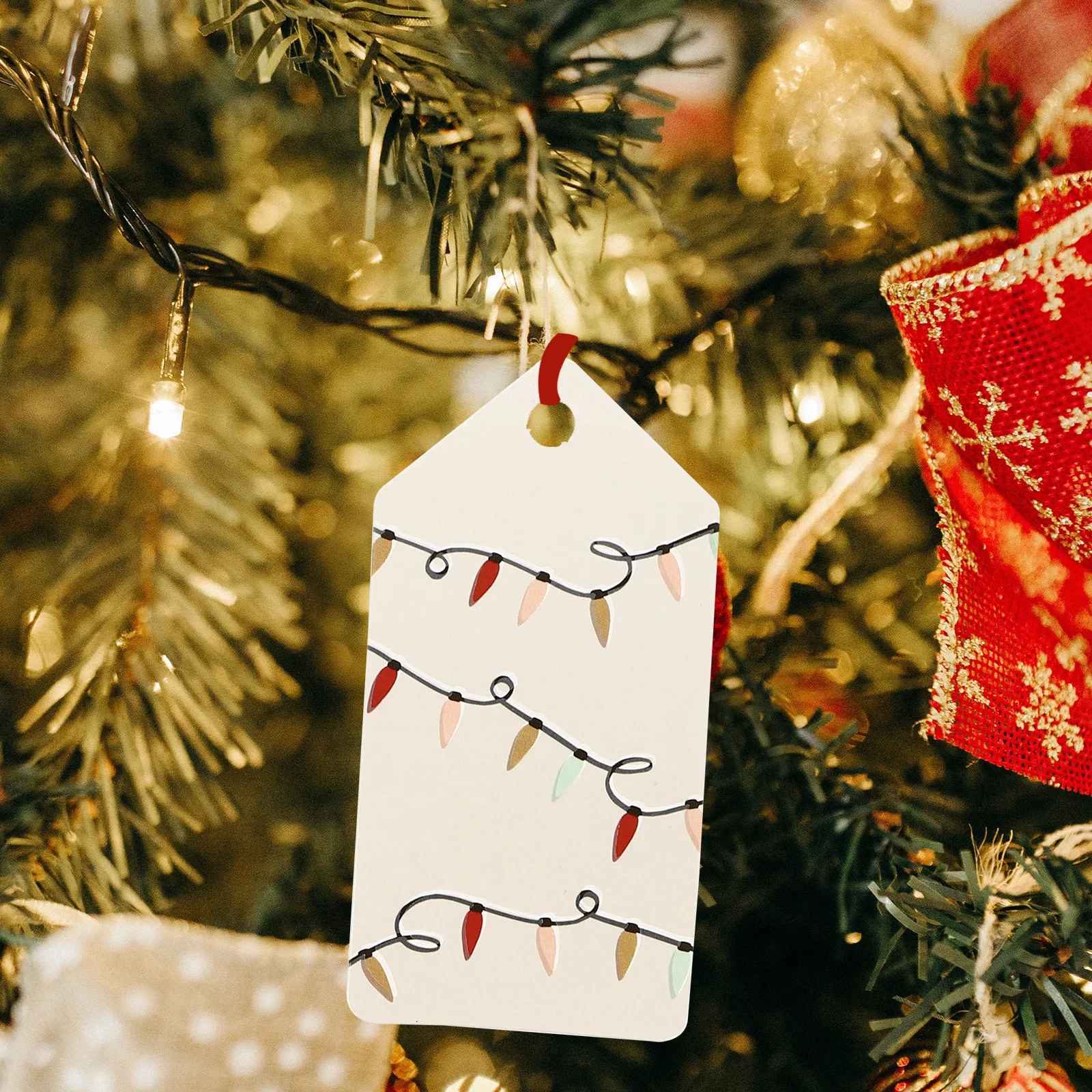 24 قطعة من العلامات الورقية لعيد الميلاد، زينة معلقة، ملصقات DIY لطيفة لحفلات شجرة عيد الميلاد، عرض نافذة الحائط على الموقد #4