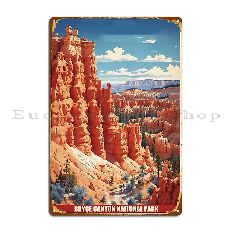 Bryce Canyon Parque Nacional Utah EE. UU. Vintage viaje turismo letrero de Metal impresión divertida decoración Mural pared cartel de estaño