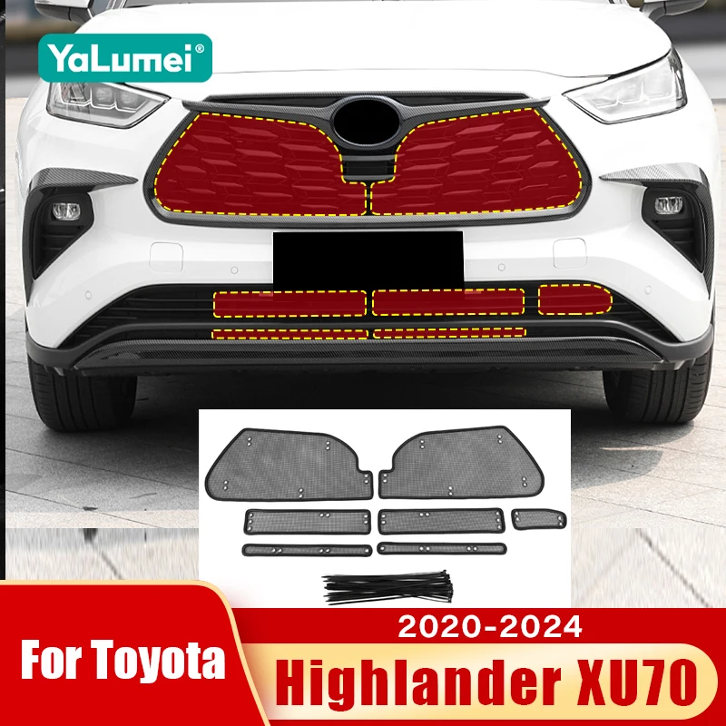 

For Toyota Highlander XU70 2020 2021 2022 2023 2024 Kluger Car Front Grille Insect Screen Exterior Parts Accessories
