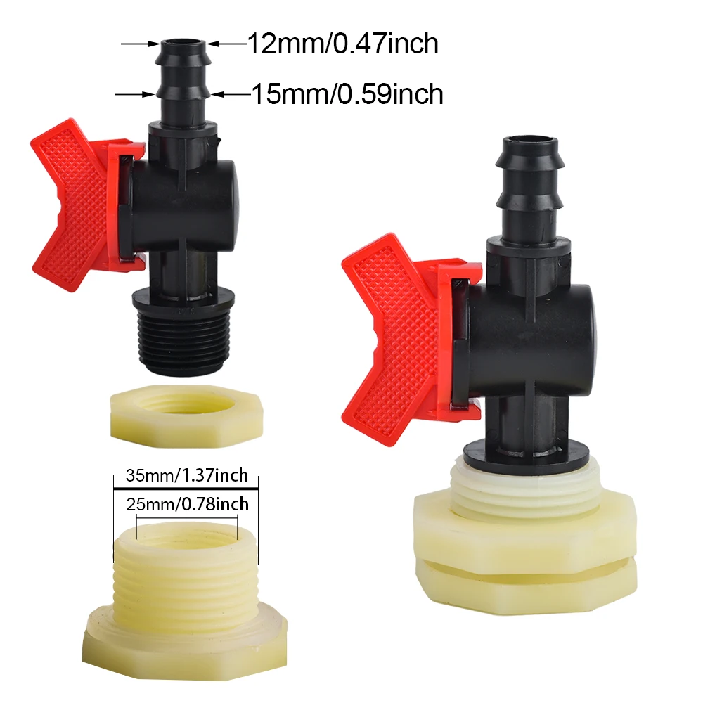 3/4 Inch PVC  Rain Barrel Bulkhead Valve Adapter Joints Water Tank Drainage Connectors Garden Irrigation Hose Joint