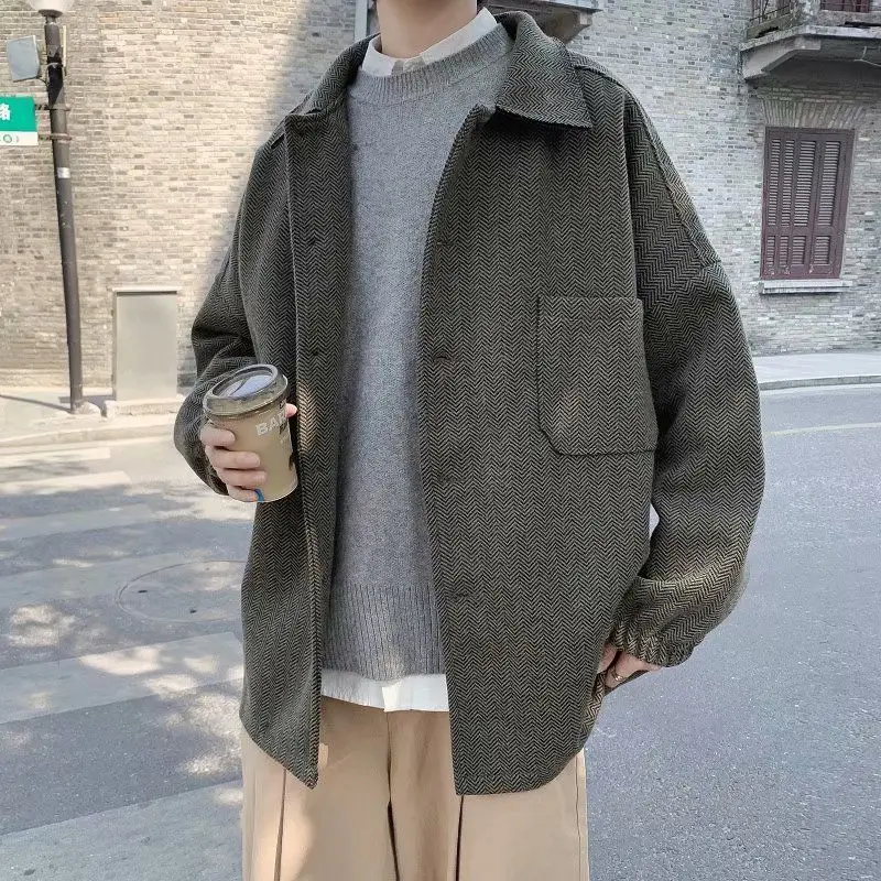 

Мужское пальто из смесовой шерсти в стиле Y2K: модное, готическое, винтажное, удобное, дышащее, для вечеринок и повседневной носки