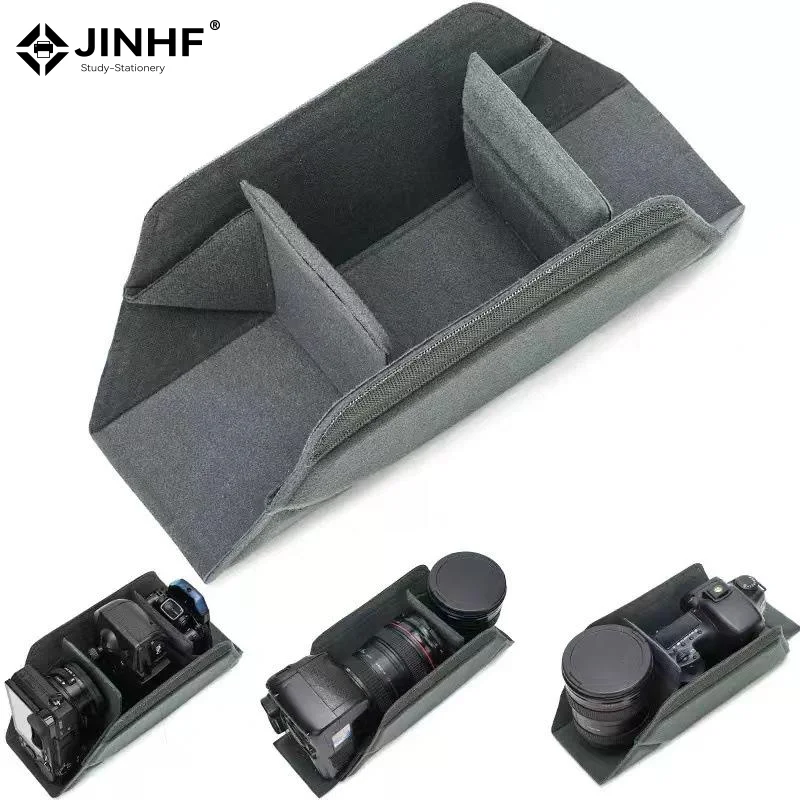 Foldable Camera Lens Inner Bag Moisture-proof Interior Dividers SLR Liner Bag Protective Equipment Padded Compartments