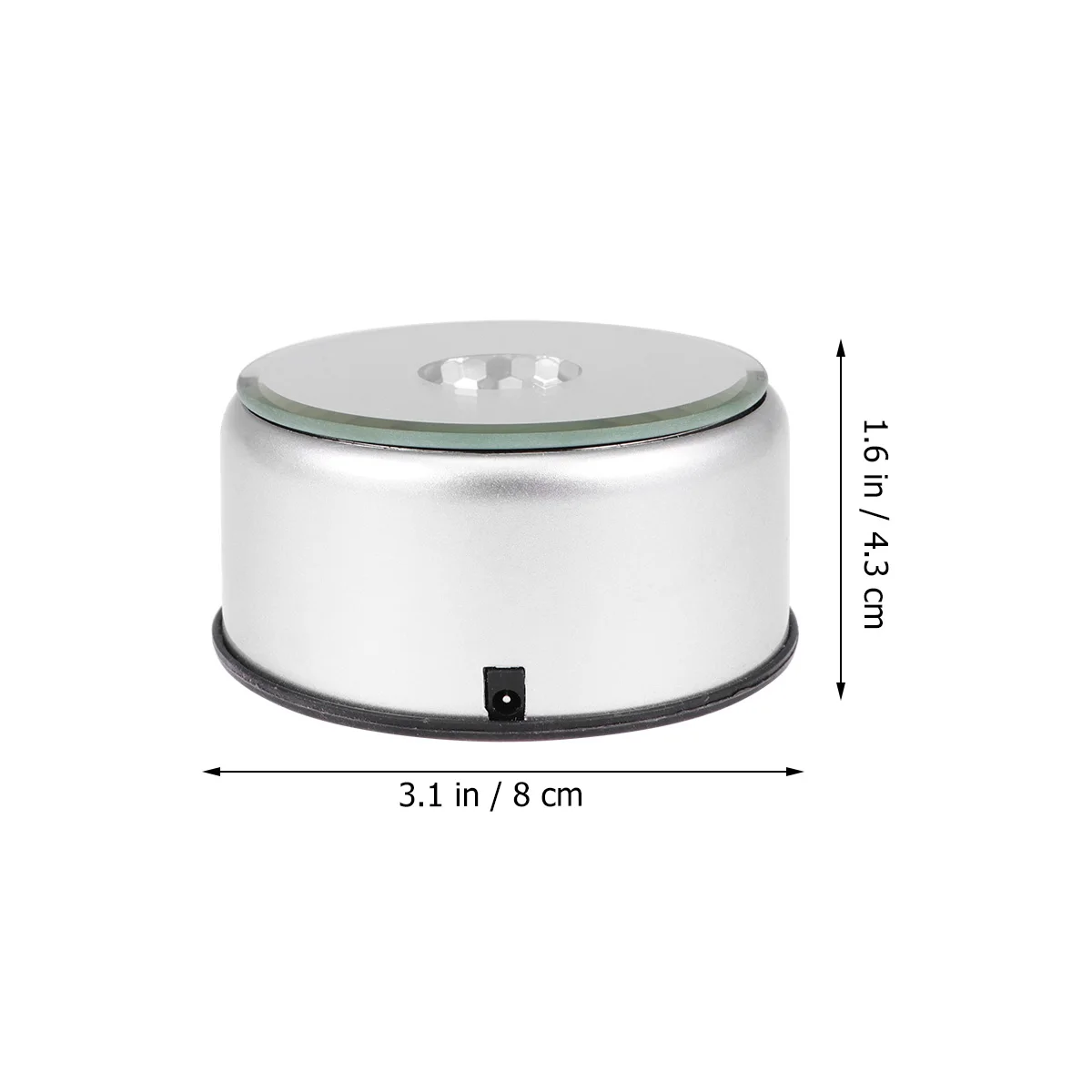 

Laser Engraved Light Base Led Display Stand For Crystal Glass Art 80Mm Diameter Usb Powered Silver