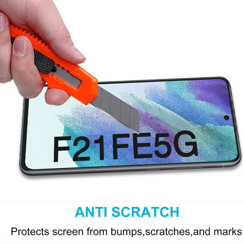 HD Tempered Glass 2/4pcs for Samsung Galaxy S21 FE 5G Screen Protector Clear Full Cover Protection