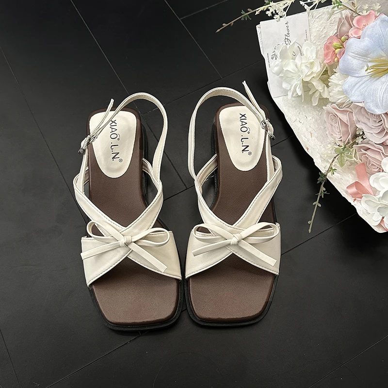 

French Open-toe Sandals Women's Summer Wear 2026 New Platform Wedge Sandals and Slippers