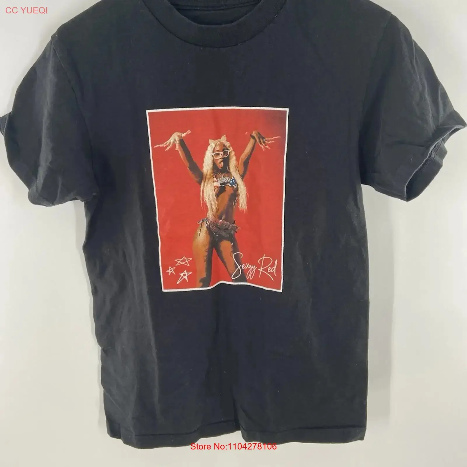 Sexyy Red Hood Hottest Princess Tour Retro Rap T Shirt Adult Size Small vintage Washed Breathable graphic designer clothes