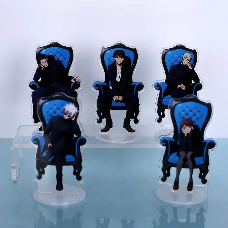 Jujutsu Kaisen Anime Figure Standing Sign Acrylic Gojo Satoru Stand Model Funny Desk Desktop Decoration Cartoon Ornament Toys