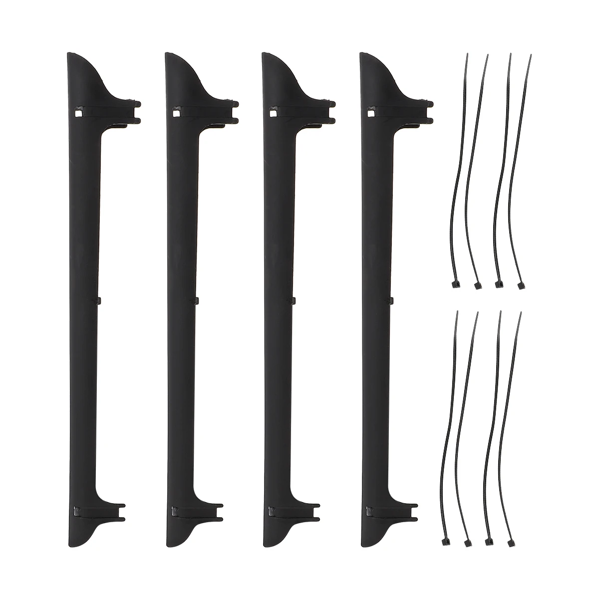 

4 Sets Bike Chain Guard Sticker Reusable Durable Safe Simple Practical Black Color Plastic Resin Fixed Belt Stable Mountain Road