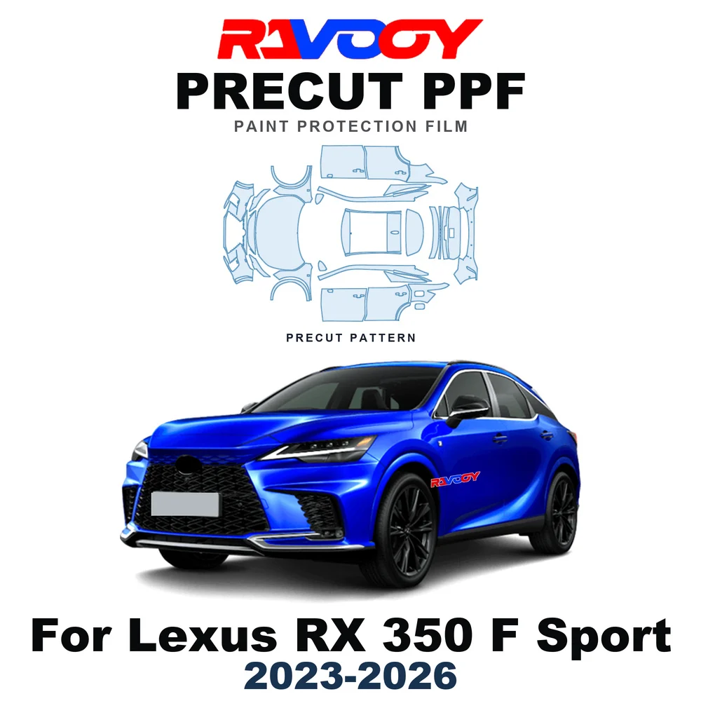 Precut PPF For Lexus RX 350 F Sport 2023-2026 8.5mil TPU Paint Protection Film Hood Bonnet Bumper Headlight Self-Healing Fenders