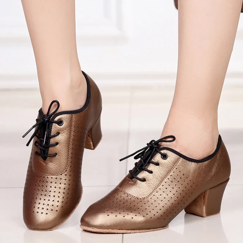 Women Soft Leather Ballroom Dancing Shoes for Latino Woman Latin Dance Shoe Adult Teacher Shoes Modern Jazz Dance Shoes