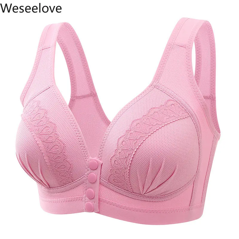 Sexy Front Closure Bra Women Fastening Wireless s for Push Up Lingerie Plus Size ssiere No Steel Ring