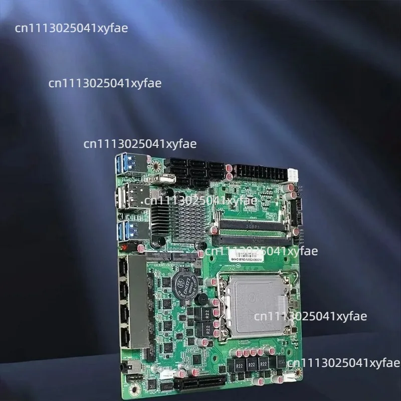 Mini ITX B760 NAS Motherboard, LGA1700 CPU 2xDDR5 4xi226 2.5G 2xM.2 NVME 8xSATA Home Firewall Mainboard