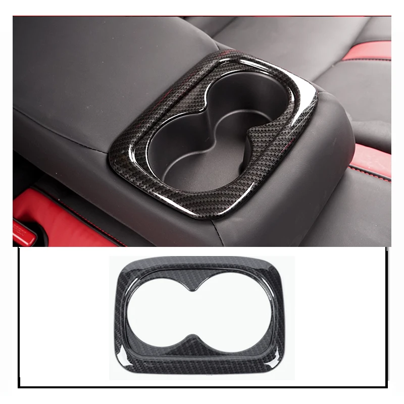 ABS Car Seat Back Row Water Cup Holder Cover Frame Panel Trim Sticker Accessories For Honda Civic 10th 2016 2017 2018 2019 2020 - view 4