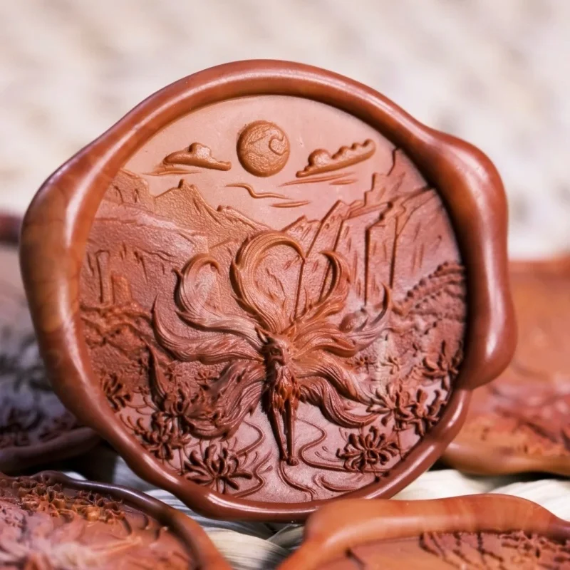 ختم ورنيش ختم إبداعي، وردة على الطراز القديم، خبز قطة لطيف، ختم فتاة منقوش، ختم، لعبة، رأس ختم نحاسي مخصص