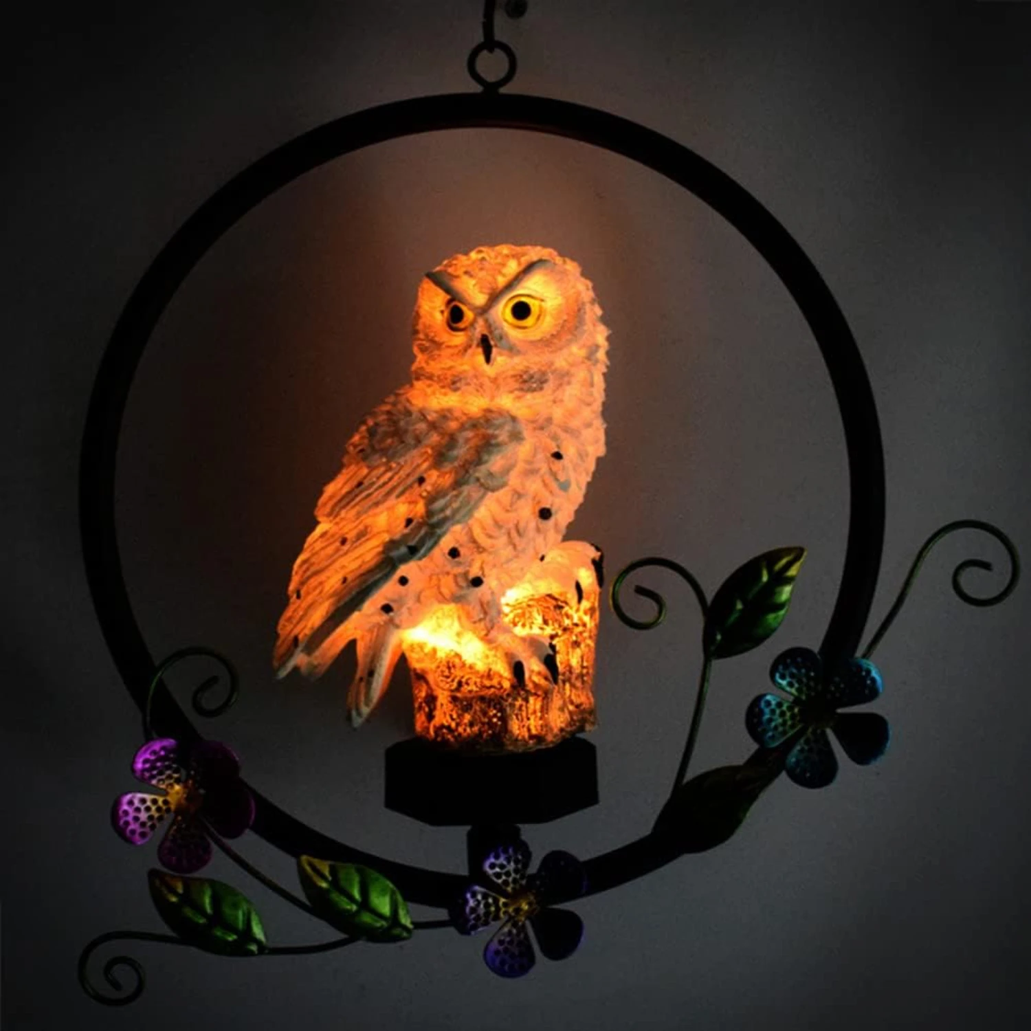 Whimsical and playful, these durable solar owl lights are perfect for adding a bright touch to your outdoor space. With a warm g