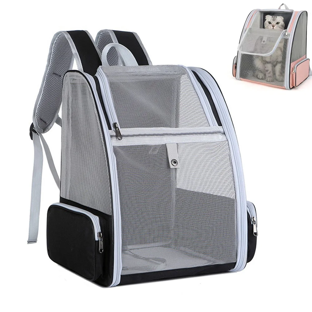 

Portable Pet Carrier Bag Backpack for Small Cat Dog Outdoor Travel Breathable Mesh Carriers Foldable Cats Dogs Bags Backpacks