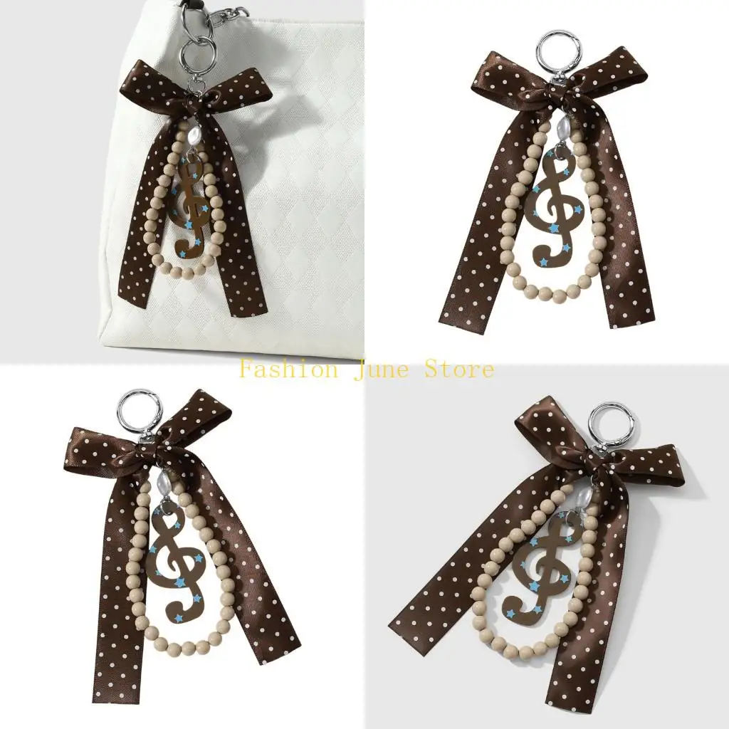 N5KA Textile Ribbon Ring with a Soft Decorative Profile for Carrying Keys and Adding a Recognizable Accent to a Bag