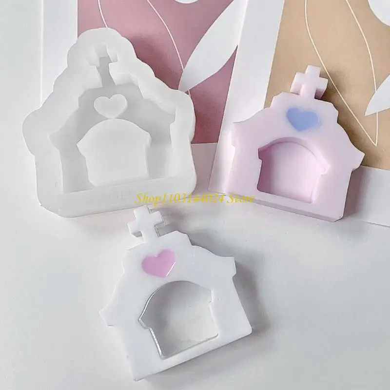 N5KE Crystal epoxy Resin Morble Church Quicks and Mould Resin Art Craft Making DIY #4