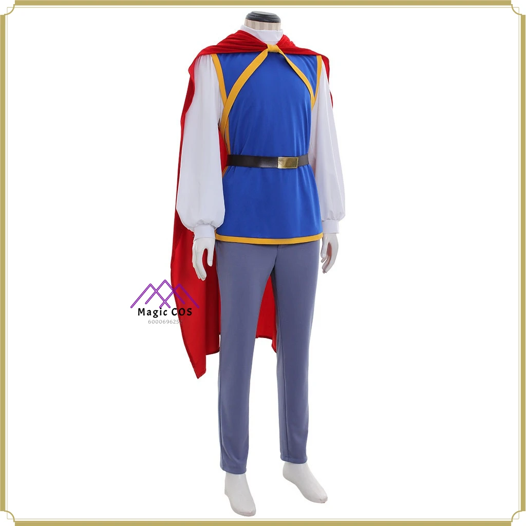 

Men's Classic Fairy Tale Prince Cosplay Costume -High Quality Full Set Royal Style Velvet Cape Role Playing Halloween Party Suit