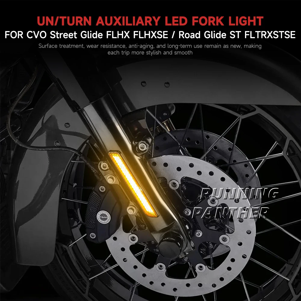 

Motorcycle UN Auxiliary LED Front Lights For Harley CVO Street Glide FLHX/FLHXSE/Road Glide ST FLTRXSTSE 2017-2025