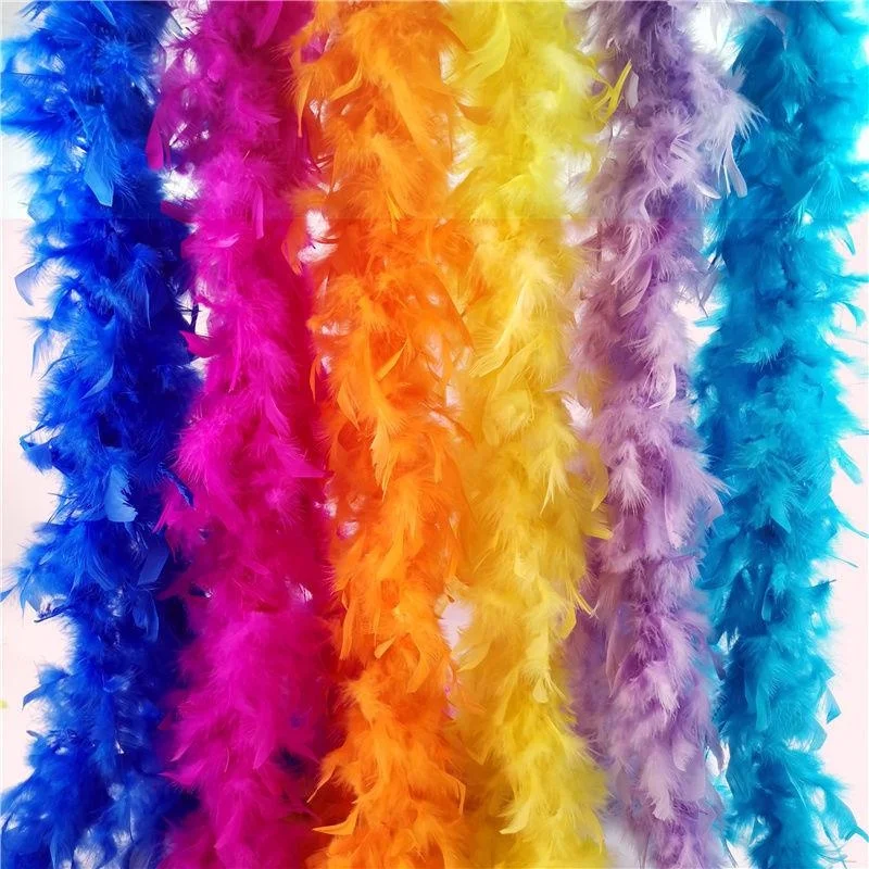 2M Handcraft Fluffy Feather Boas Scarf Clothes for Wedding Valentine Day Party Decoration Performance Dance Costume Accessories