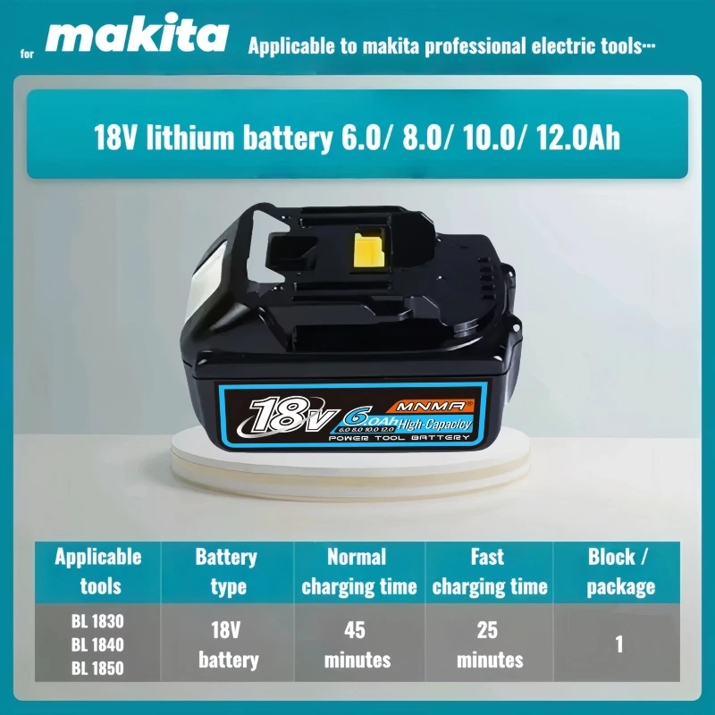 18V 6/8/10/12Ah Cycling charging Lithium-Ion for MAKITA Electric tool for BL1830 BL1840 BL1850 BL1860 & More shipping included🔥