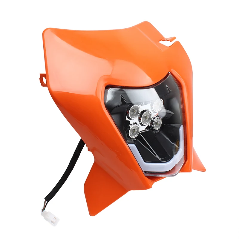 Motorcycle LED Headlight for KTM EXC EXCF XC XCF XCW XCFW SX SXF 125 150 250 300 350 450 530 Dirt Bike Enduro E-Mark Motocross