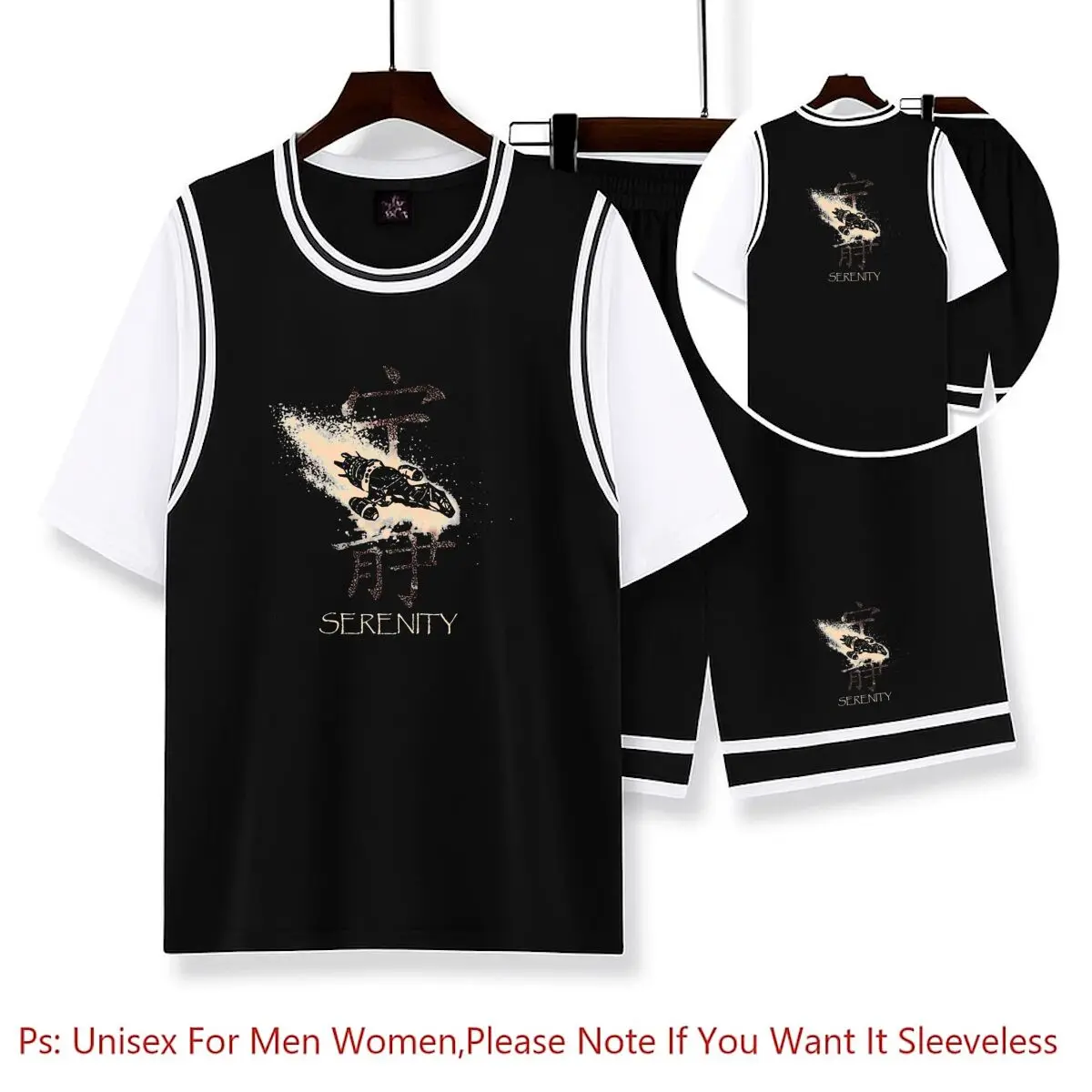 Firefly Serenity Silhouette Basketball Uniform Sets BoyGirls Tshirt Creative Basketball Jersey Quick Dry Tshirts Style