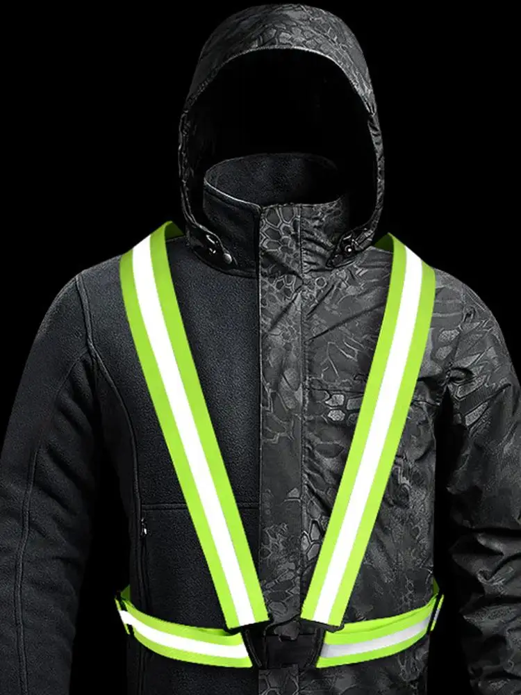 AliExpress NONE Cycling Reflective Strip Safety Vest Adjustable Highly Elastic Electric Scooter Reflective Vest For Running Jogging Fishing