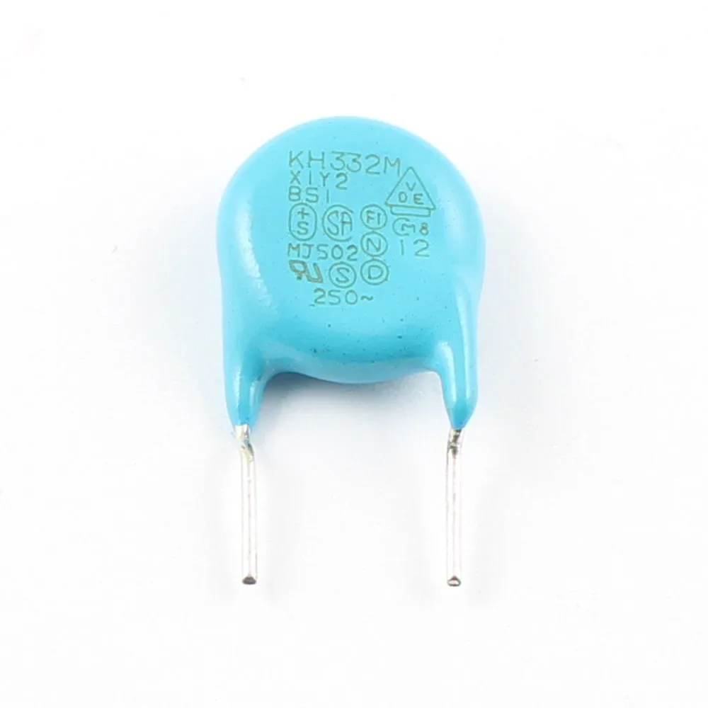 

50pcs MuRata Lead Type Disc Ceramic Capacitor 250V 3300pF X1Y2 DE2EKH332MB3B