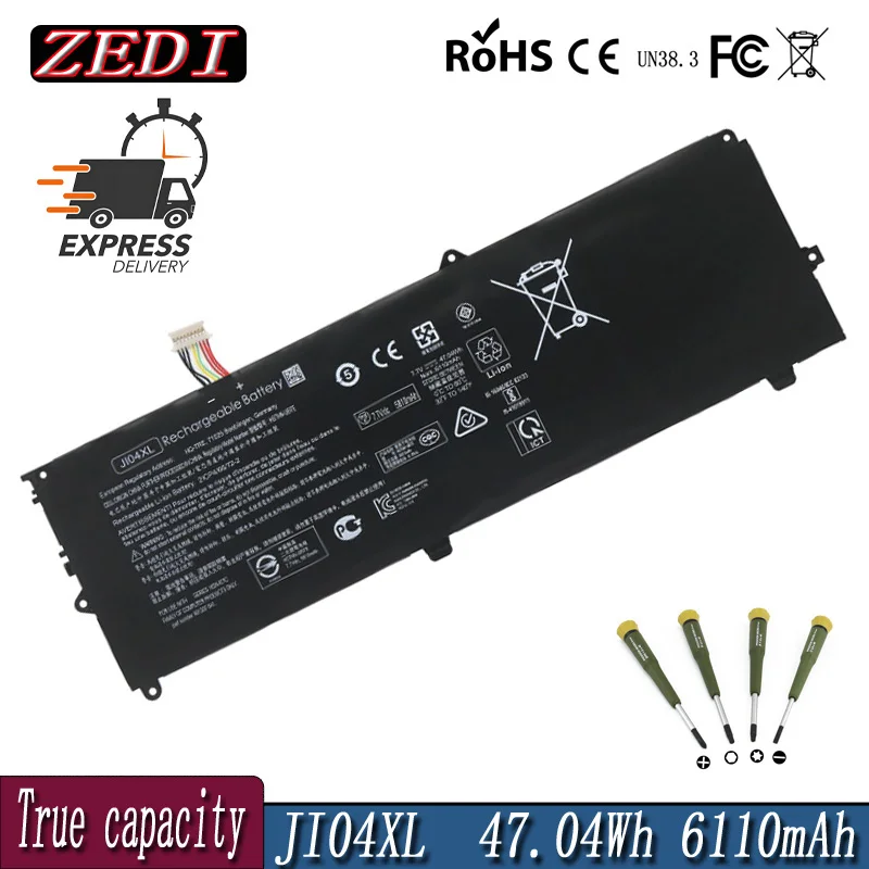 

ZEDI New Original 901247-855 901307-541 HSN-I07C HSTNN-UB7E JI04XL Laptop Battery For HP Elite X2 1012 G2-1LV76EA 7.7V 6110mAh