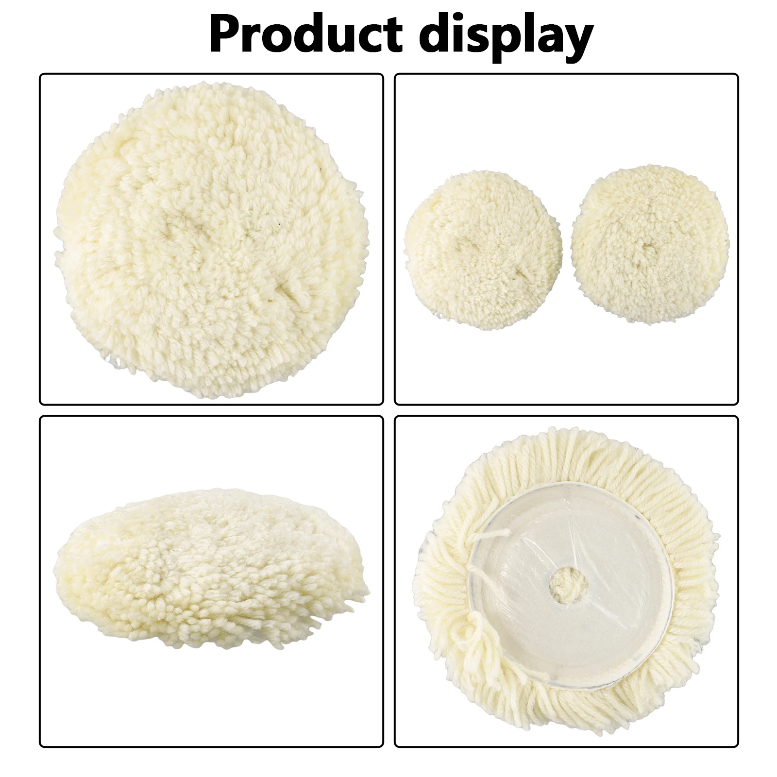 2PCS 180mm Grinding Polishing Bonnet Pad Soft Wool Pad For Electric Grinding Machines Polishing Wood Furniture Car