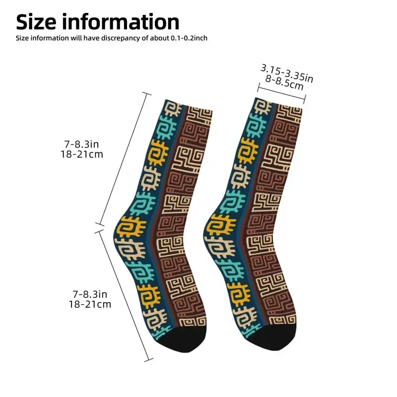 Blue Ankara Mudcloth African Pattern uomo donna Crew Socks Unisex Cool 3D Printing Africa Ethnic Art Dress Socks