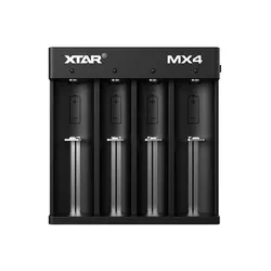 Cargador de batería inteligente XTAR MX4: entrada tipo C, cargas AA/AAA 1,5 V y 1,2 VNi-MH, 18650 baterías recargables de 3,6 V y LiFePO4