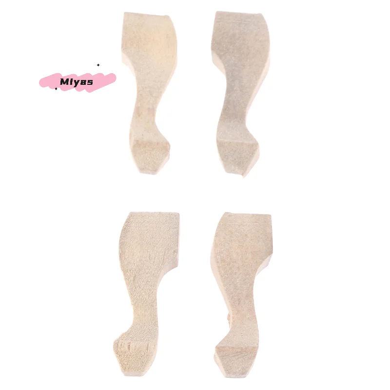 4Pcs/set DIY Miniature Furniture Making Accessory Toys 1/12 Scale Dollhouse Tea Table Cabinet Sofa Leg Kit for Hobbyists