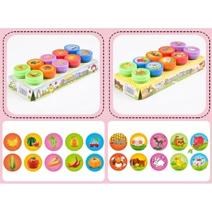 Children's assorted stamp toy, auto-tinta stamps for children, smiling face seal, scrapbooking, DIY painting, photo album decoration, 10 pieces 11 Main Sales Stamps - №3
