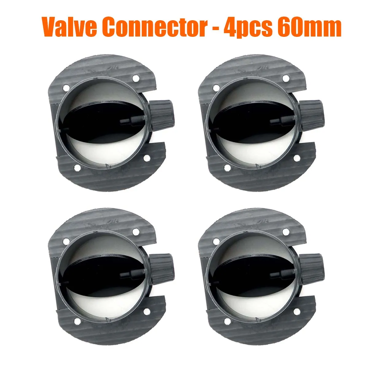 4pcs 60mm Valve Flap Adjustable Air Diesel Heater Vent Ducting Branch Splitter Pipe Joiner Connector For Car Truck Camper