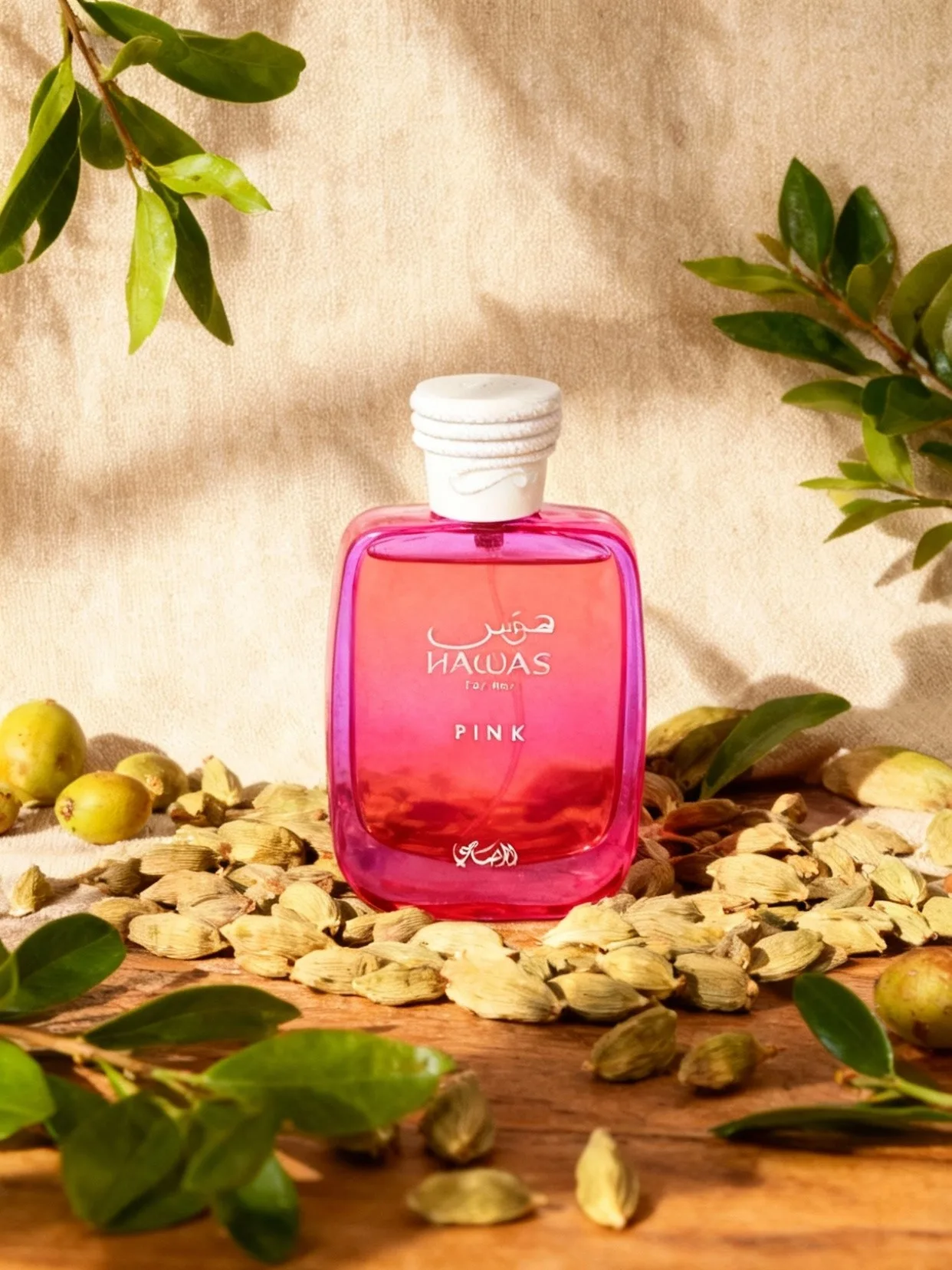 RASASI Hawas Pink For Her Eau de Parfum Spray 100ml (3.4 oz), Parfum Floral Fruity untuk Wanita, Vanila, Permen Kapas & Marshmallow