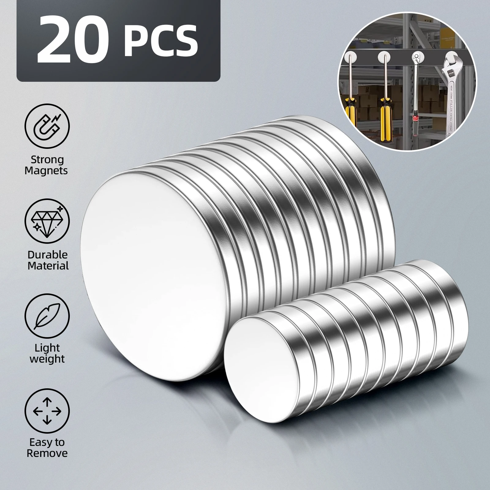 مغناطيس صغير، مغناطيس ثلاجة 10 × 2 20 × 2 مم، مغناطيس دائري للثلاجة، سبورة بيضاء، لوحة في المنزل، المطبخ، المكتب