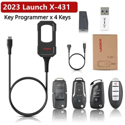 Best LAUNCH X431 Key Programmer X 4 Keys Set IMMO Programming Tools Work with X431 PAD V/ IMMO ELITE/IMMO PLUS /PROG 3  A+++