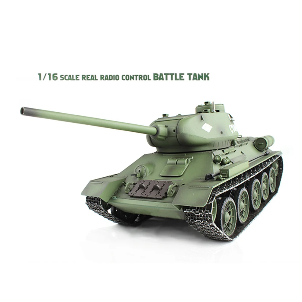 Toys 1/16 Scale 2.4G Heng Long 7.0 Plastic Ver Soviet T34-85 RC Tank 3909 360° Turret Battle Against Smoke Effect TH17765-SMT7