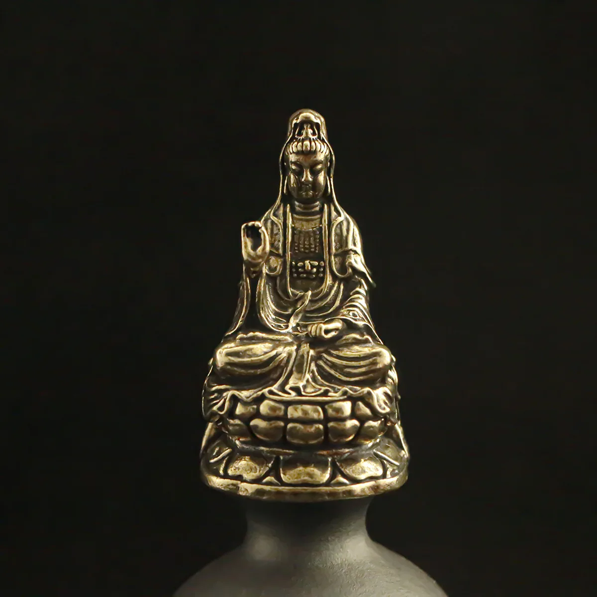 1/2pcs Brass Nanhai Guanyin Ornament Guanyin Bodhisattva Ornament
