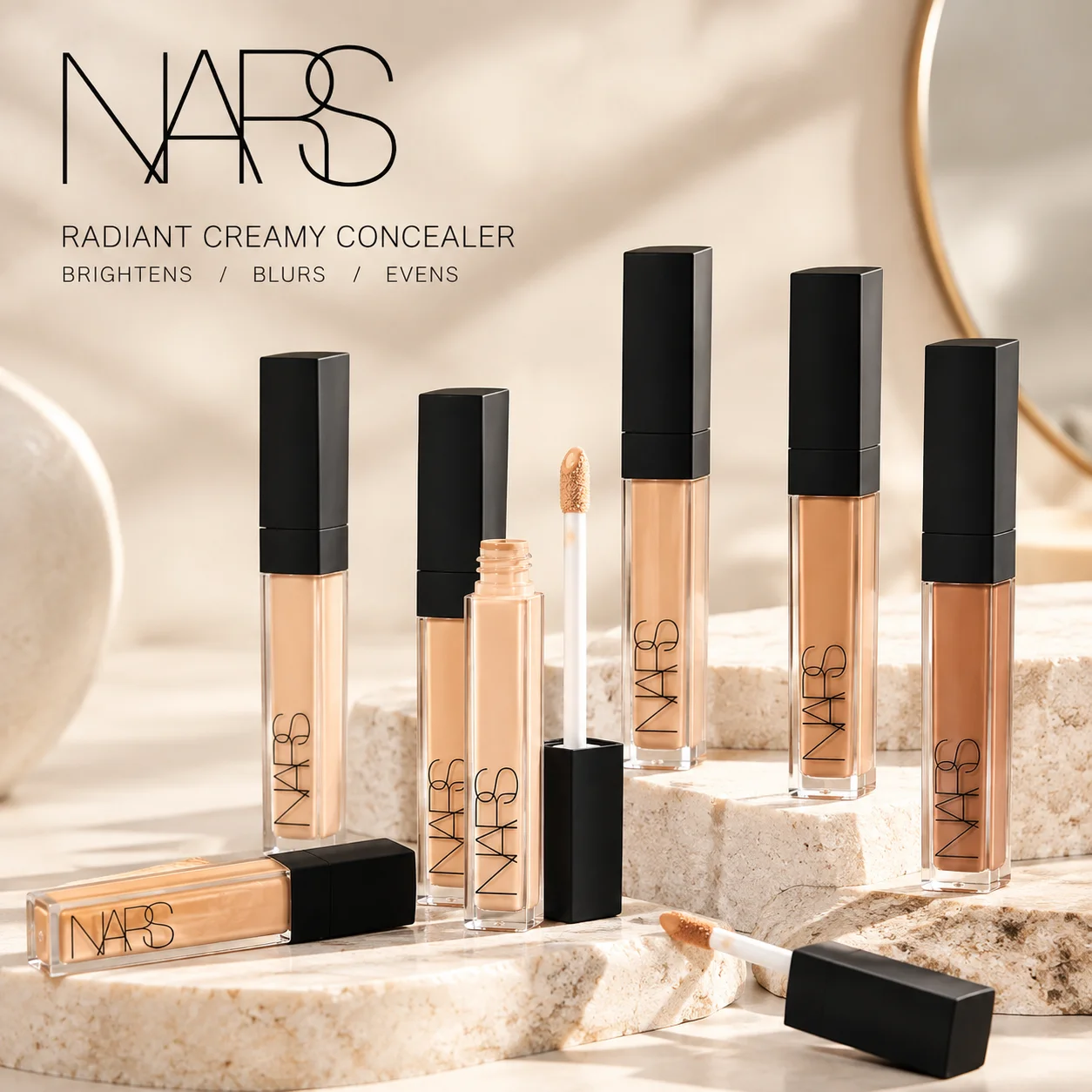 NARS Liquid Concealer & Powder Blush Full Coverage Hydrating Long Lasting Natural Finish Lightweight Blendable Makeup Cosmetics