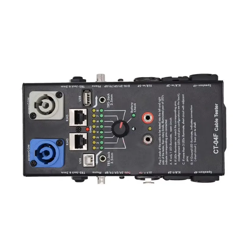 NEW CT-20 Multifunctional Line Tester Audio Line Xlr Signal Line Tester Hdmi