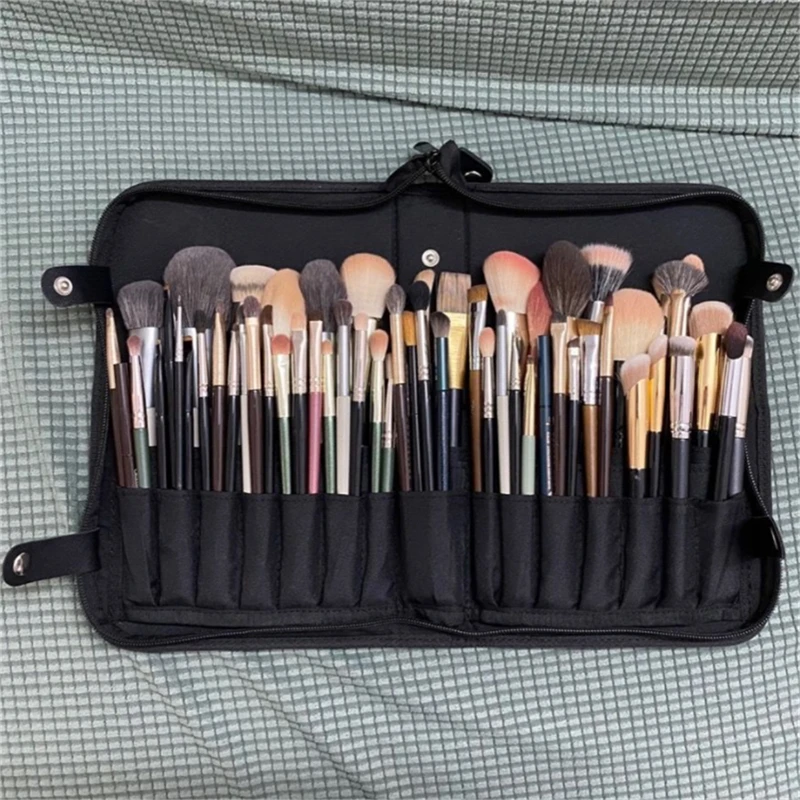 Makeup Brushes Storage Bags 14/29 Holes Women\'s Cosmetic Brush Bag Travel Fold Portable Large Capacity Beauty Tools Pouch