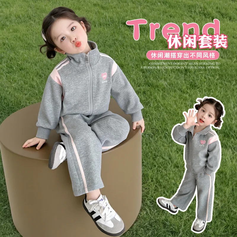 Girls' Autumn Outfit2026New stylish spring and autumn fashion set for girls, cute and trendy casual two-piece outfit