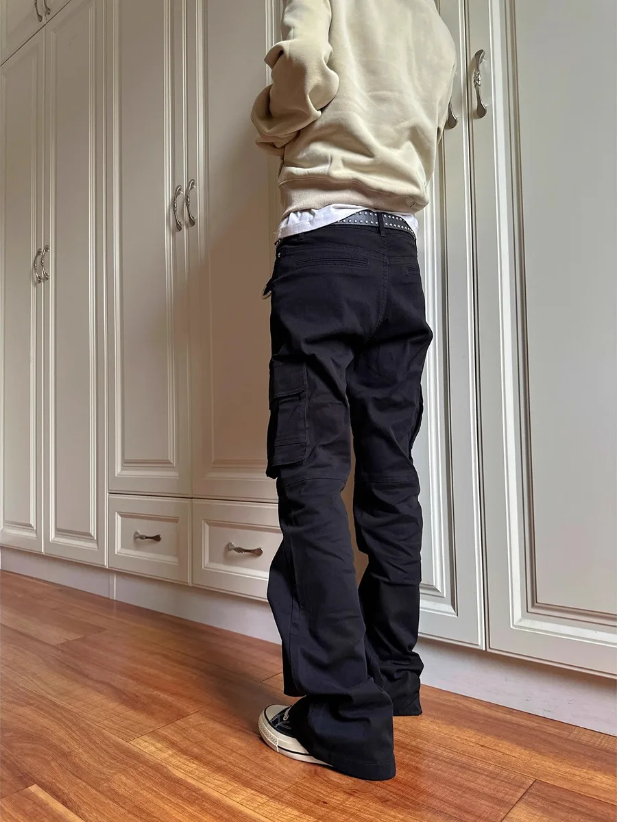 

Свободные прямые брюки-клеш, рабочая одежда, джинсы, повседневные ретро американские брюки, весенне-осенние широкие брюки, молодежная мода